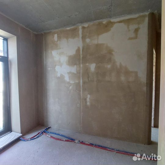 Штукатурка стен по маякам, электрика сантехника