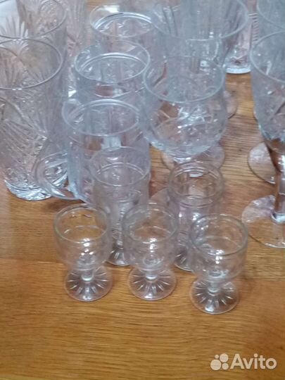 Фужеры, кружки, стаканы хрустальные СССР