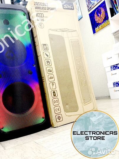 Блютуз Колонка Большая с Пультом зикьюс 12202