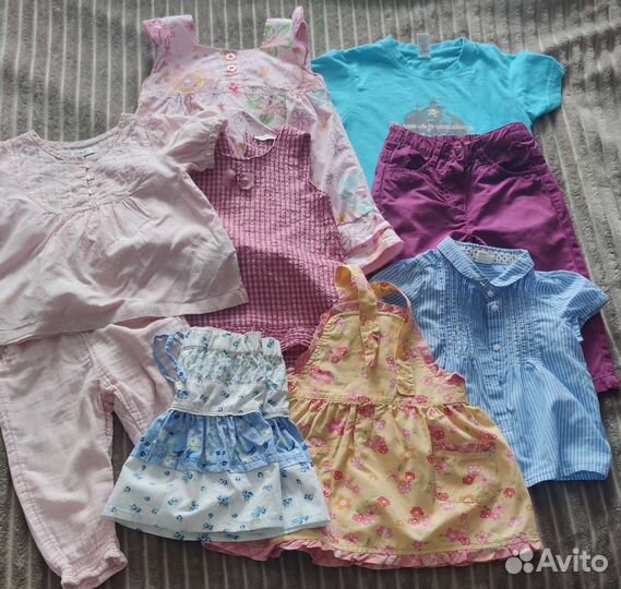 Вещи пакетом на девочку 80-86 размер