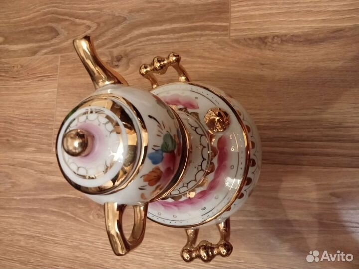 Самовар Розовая Гжель