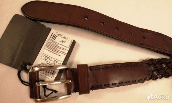 Ремнь кожаный мужской /125см новый