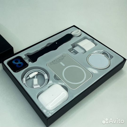 Набор 6 в 1 (наушники, смарт часы, беспроводная за