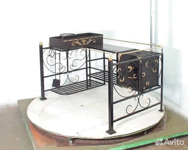 Мангал с печкой под казан