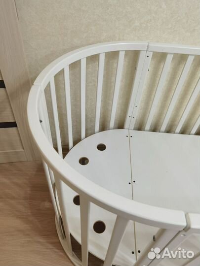 Овальная кроватка Mika Nori Луна 7 в 1 маятник