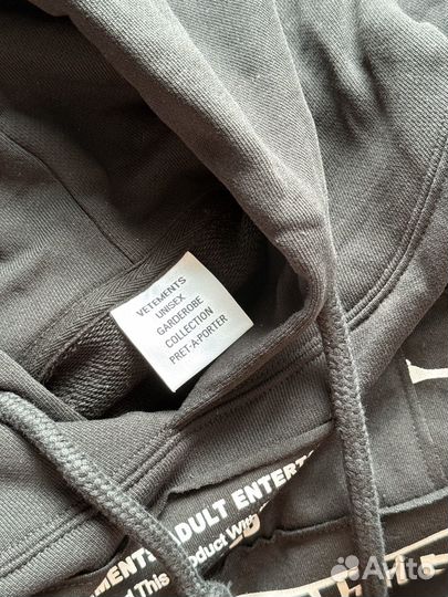 Vetements худи новая в Наличии Hardcore patch