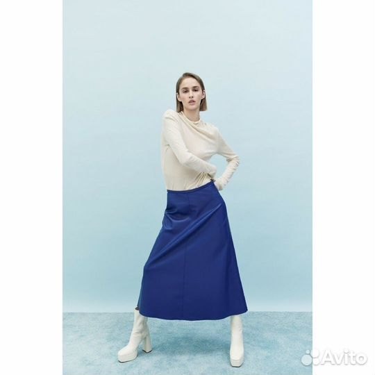 Юбка новая Zara экокожа