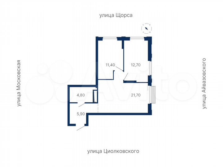 2-к. квартира, 56,5 м², 27/33 эт.