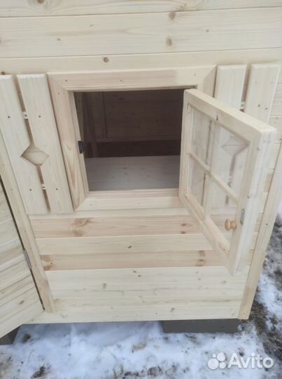 Деревянный игровой домик для детей