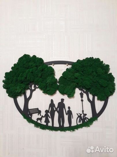 Картина со стабилизированным мхом 