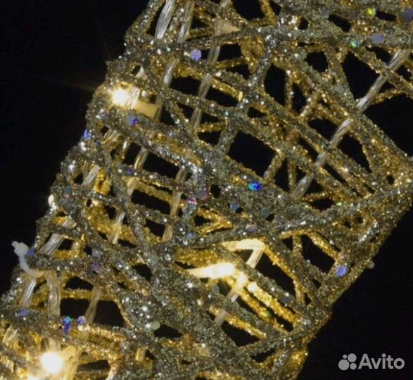 Олень с санями светодиодный