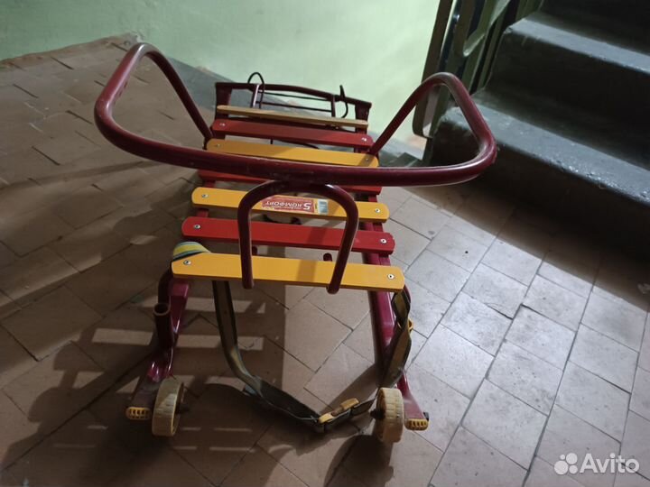 Детские санки с колесами бу
