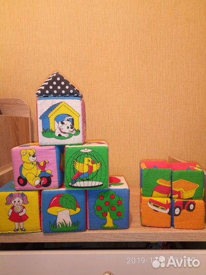 Кубики мякиши игрушки