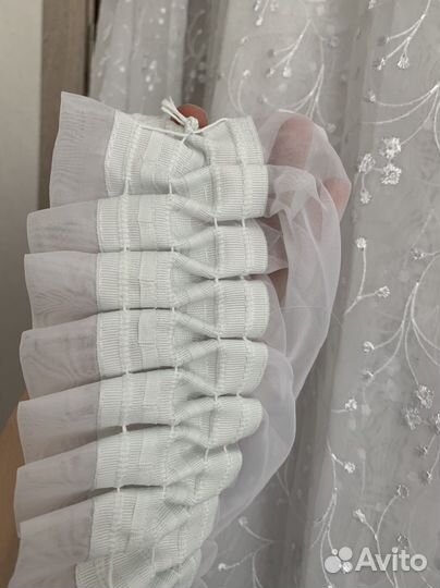 Тюль шифон с вышивкой