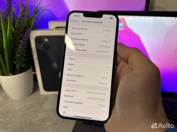 iPhone 13 128gb 100 акб Как Новый (Sim + Esim)