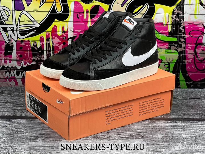 Кроссовки Nike Blazer Mid 77 Black Sail (36-45)