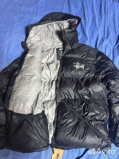 Пуховик зимний stussy grey - оригинал