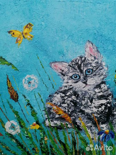 Картина маслом котята