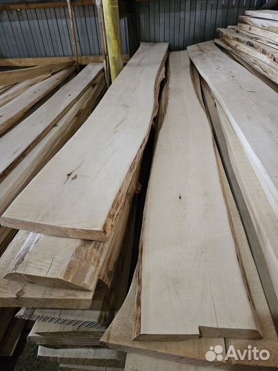 Доска необрезная шлифованная Осина