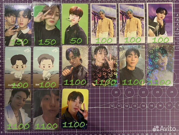 Карты bts, seventeen, stray kids, enhypen, jk