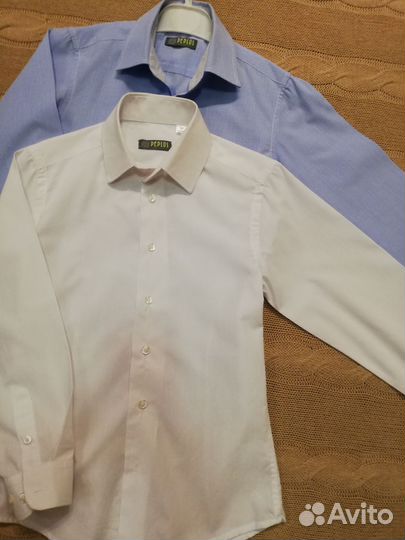 Школьные рубашки Peplos р. 122-128, жилет Gulliver