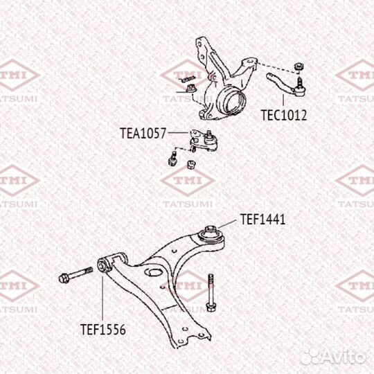 Tatsumi TEF1441 Сайлентблок рычага перед