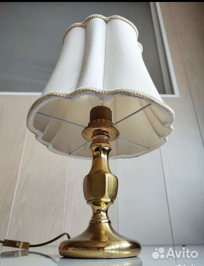 Лампа настольная с абажуром гдр