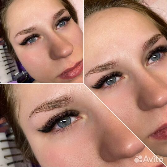 Наращивание ресниц/оформление бровей