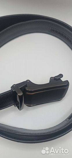 Ремень кожа черный для мужчин