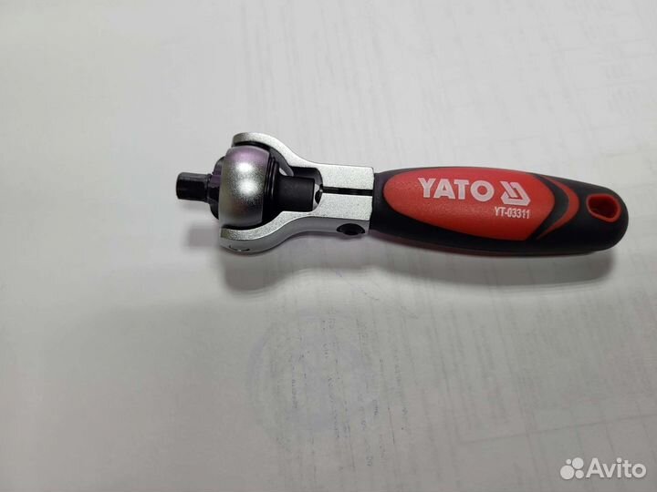 Трещетка 1/4', 3 в1 поворотная. Yato