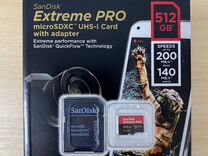 Карта памяти SanDisk Extreme PRO microsdxc 512 гб