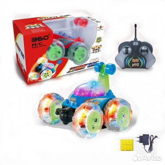 Машинка на Р/У Перевёртыш акум. свет/звук (герои)