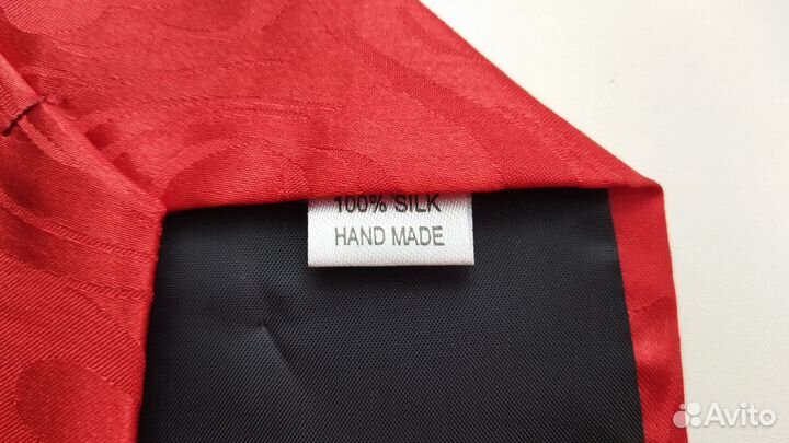 Шелковый галстук GoldCity, красный, новый