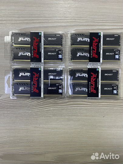 Kingston fury beast 2 x16 32 гб. ddr 4 3200mhz