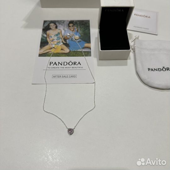 Подвеска Pandora Розовое Возвышенное Сердце