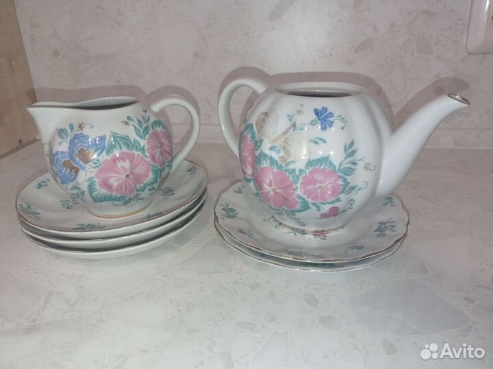 Чайный сервиз Золотая бабочка, лфз