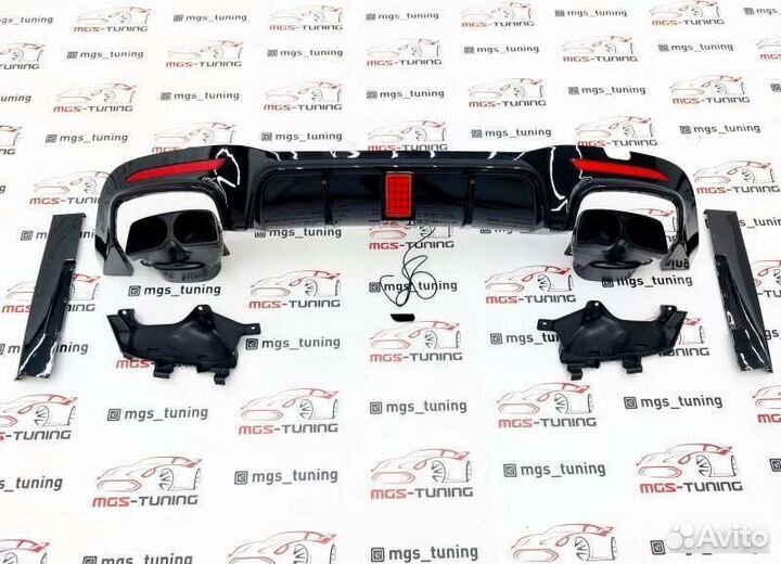 Диффузор с насадками B Mercedes S-class W222 рест