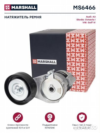 Натяжитель прив. ремня Audi A3 (8L, 8P) 96-; Skoda