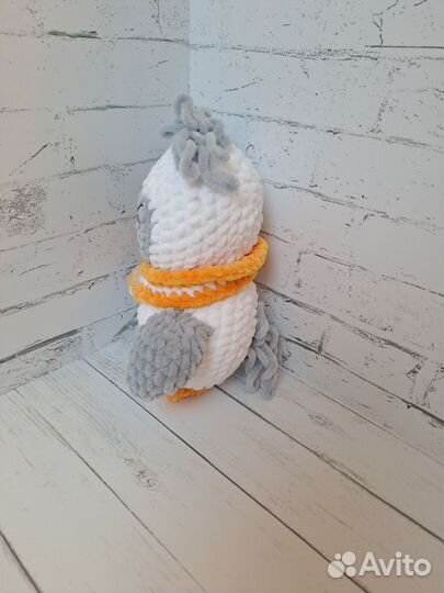 Вязаная игрушка ручной работы сова