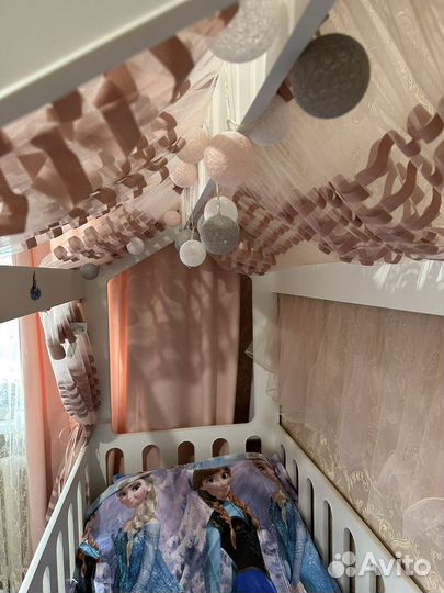 Детская кровать 80 160 домик