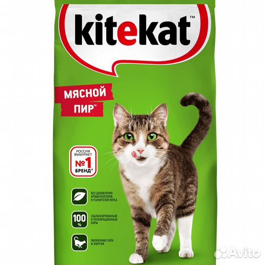 Сухой корм влажный корм для кошек kitekat purina
