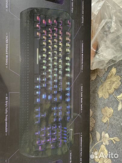 Игровая клавиатура lobera supreme+коврик в подарок