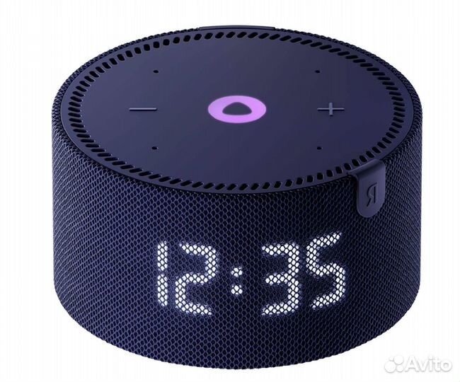 Яндекс Станция Мини с часами с Алисой новая синий