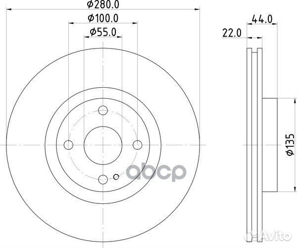 Диск тормозной перед ND5038K nisshinbo