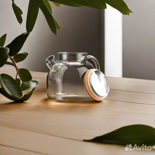 Крафтовый стеклянный чайник для удовольствия