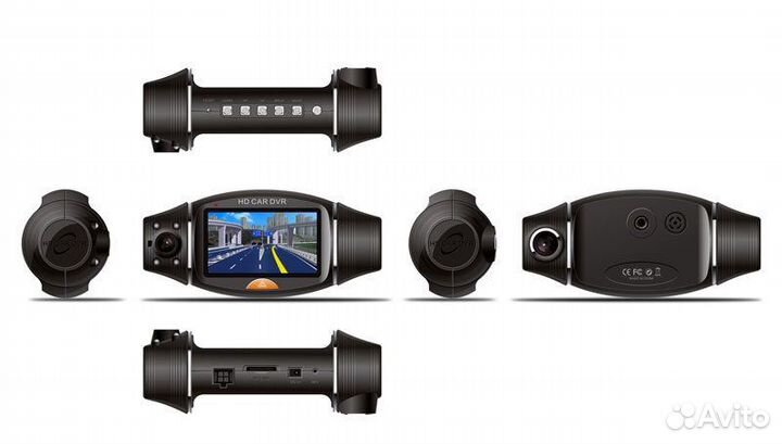 Видеорегистратор с GPS приемником и двумя камерами