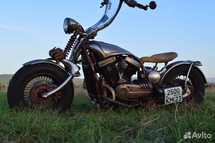 Steampunk chopper Kawasaki Vulkan