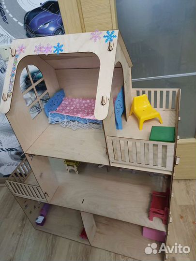 Кукольный домик для барби с мебелью