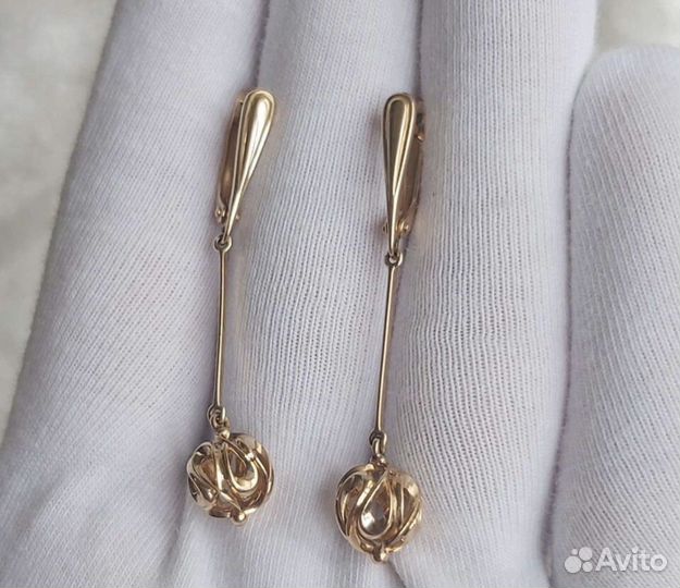 Золотые сережки 585 пробы