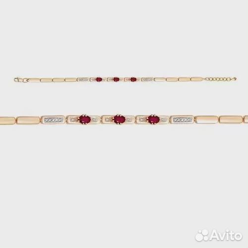 Браслет с рубинами и бриллиантами